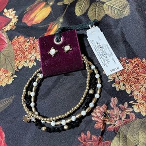 NWT Lucky Brand Beaded Bracelet and Earring Set